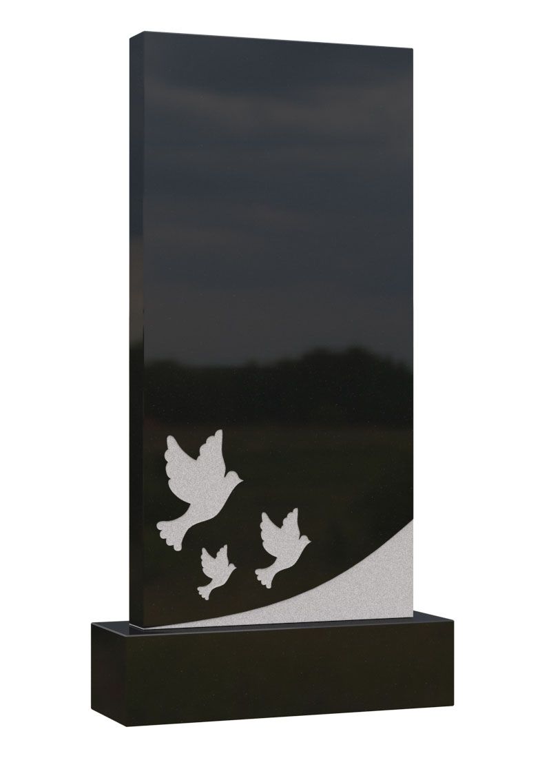 Памятник №253 из черного гранита — фото 2